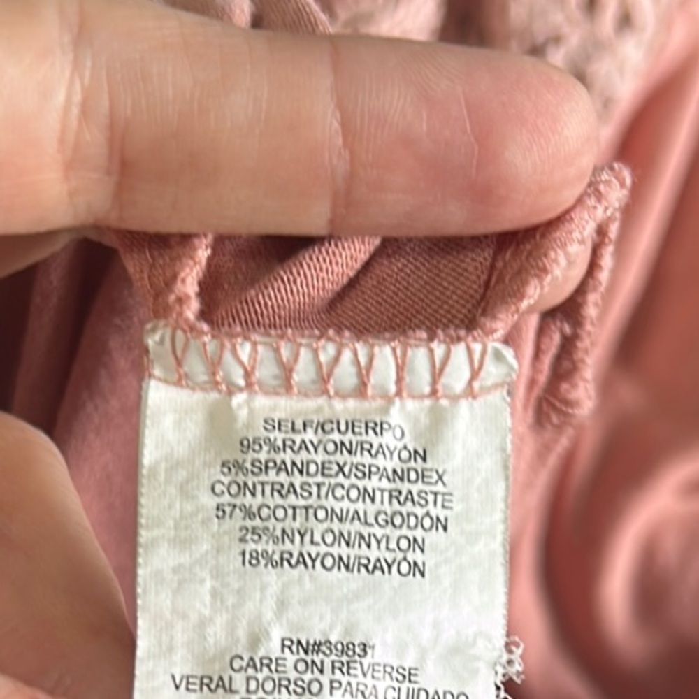 Rewind Pink Relaxed Lace Tee - Picture 7 of 9